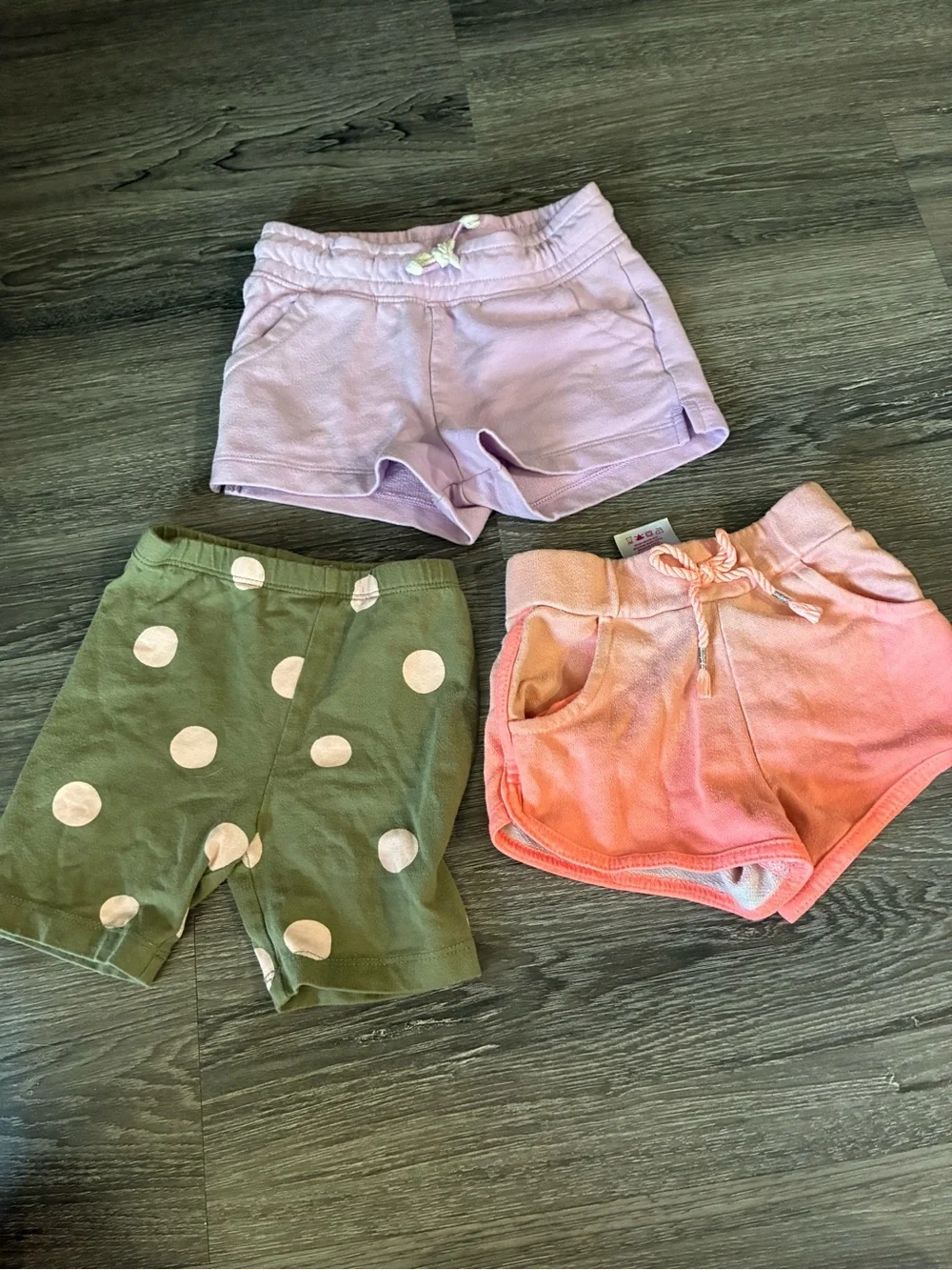 Carter's Toddler Girls Mixed Pink White Purple Floral Tops & Shorts Set